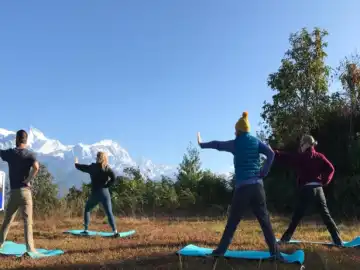 Yoga in Nepal's mountain